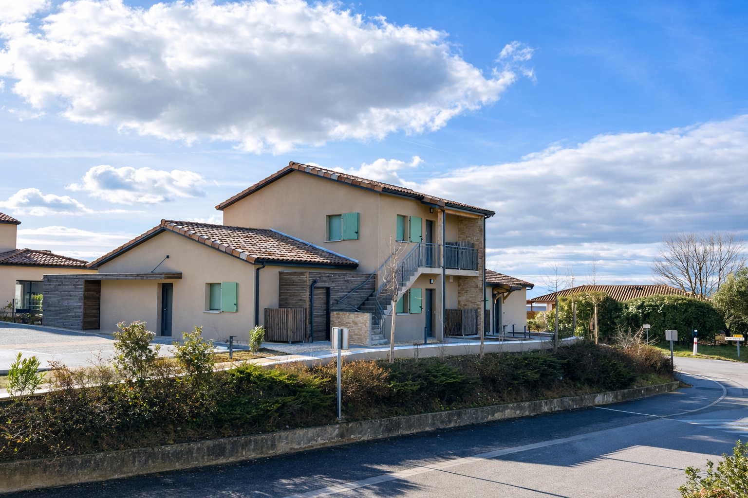 Architecte, Construction de 4 logements groupés à La Baume-Cornillane